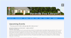 Desktop Screenshot of davisvillefreelibrary.org